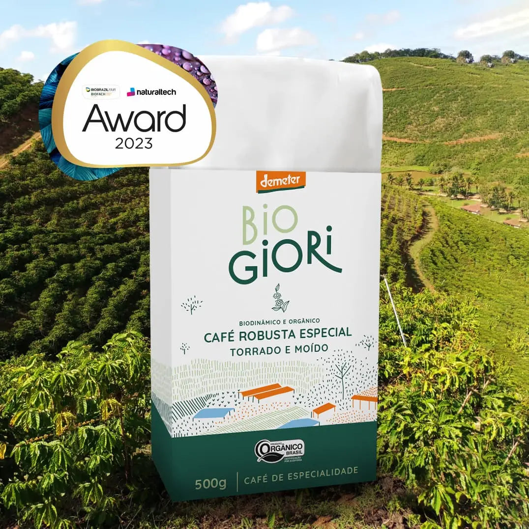 Fazenda Giori Organic and Biodynamic Special Robusta Coffee - Roasted and Ground 500g
