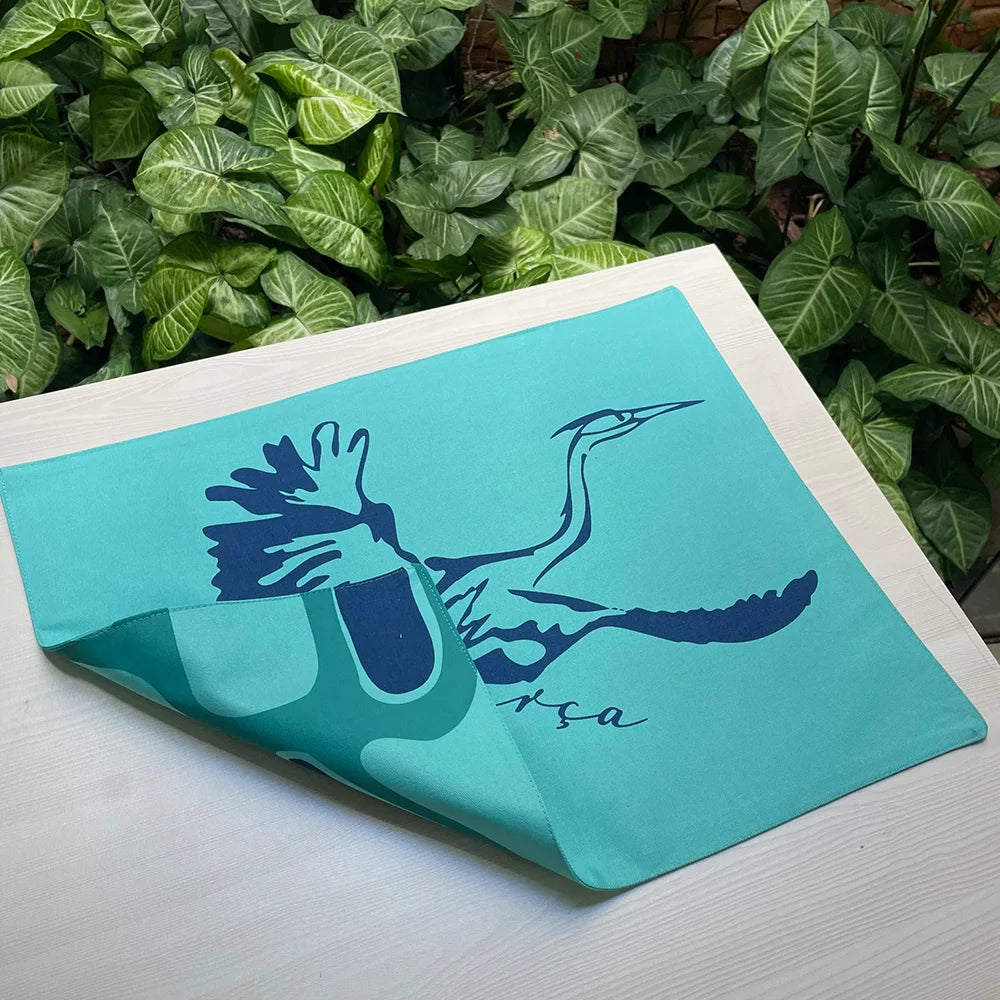 Placemat Polka Ave Pantanal Heron double-sided