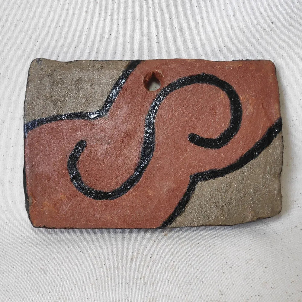 Quadro cerâmica indígena Kinikinau retangular Bruaca