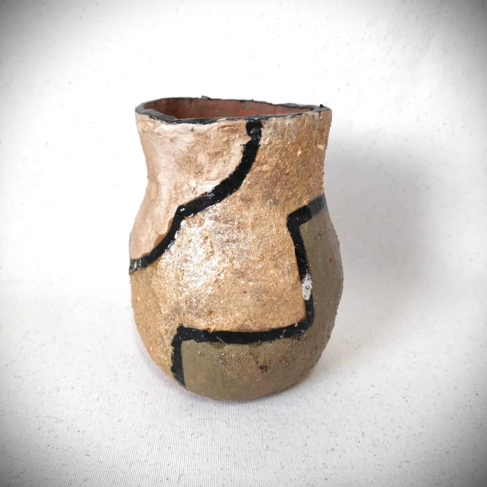 Vaso cerâmica indígena Kinikinau médio Bruaca