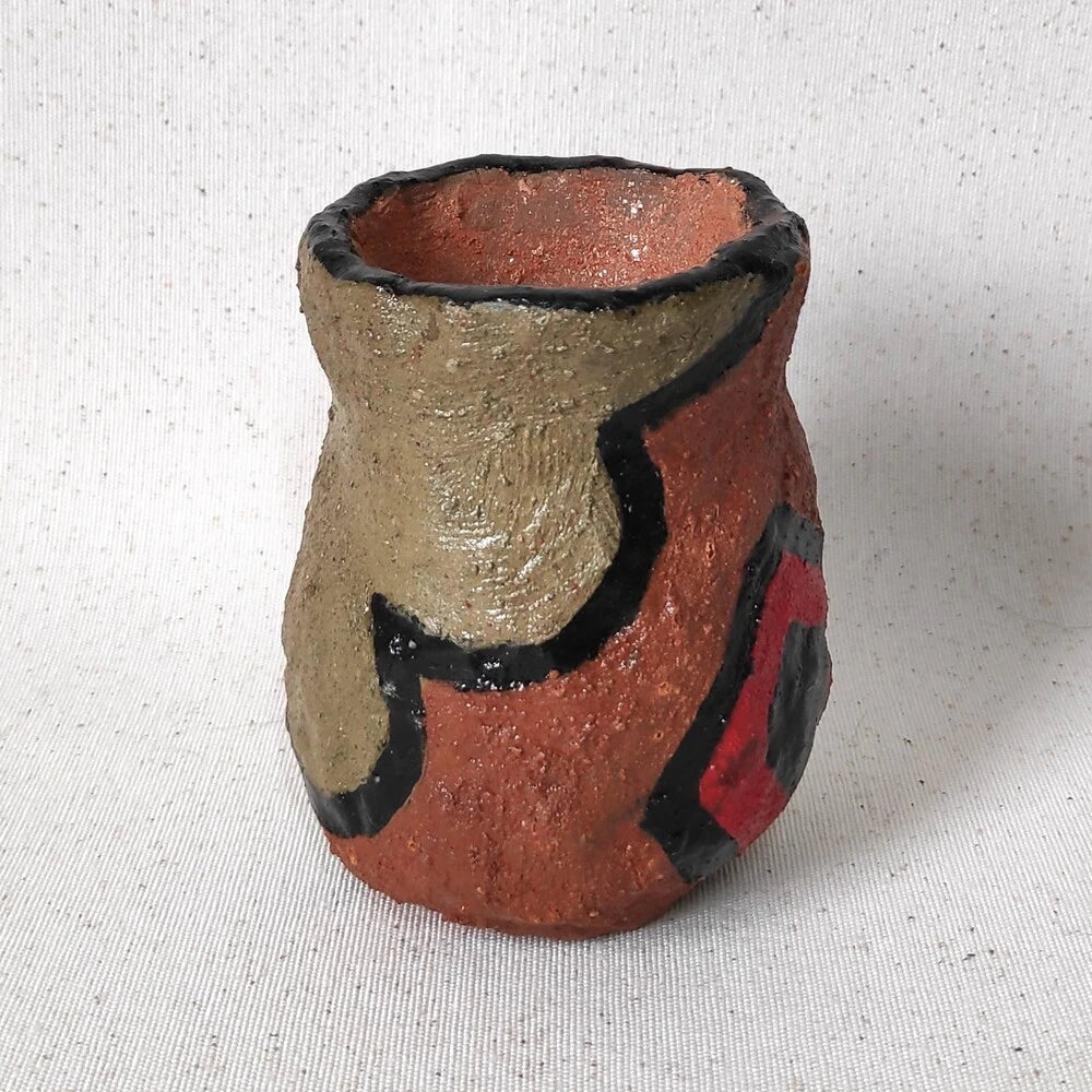 Vaso cerâmica indígena Kinikinau pequeno Bruaca