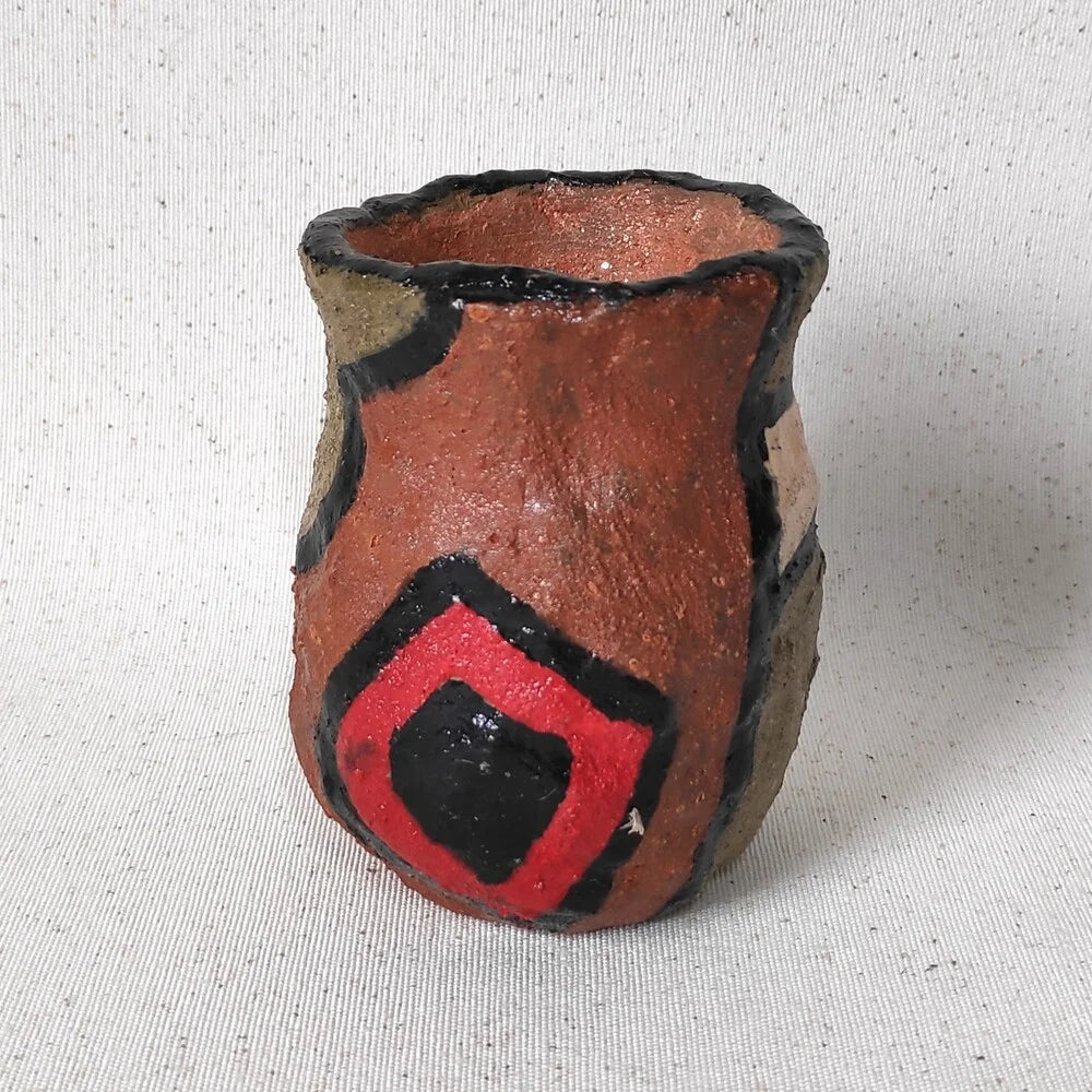 Vaso cerâmica indígena Kinikinau pequeno Bruaca