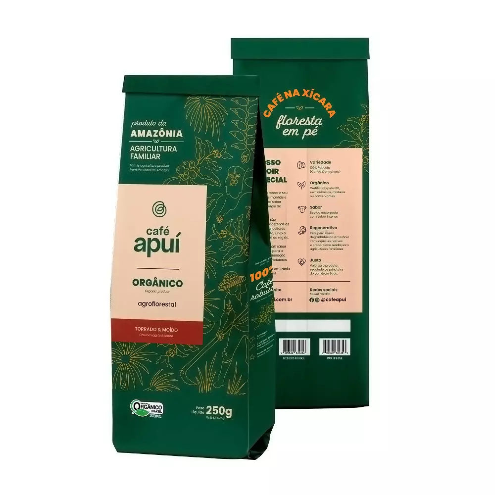 Café Apuí Agroflorestal Orgânico Torrado e Moído 250g