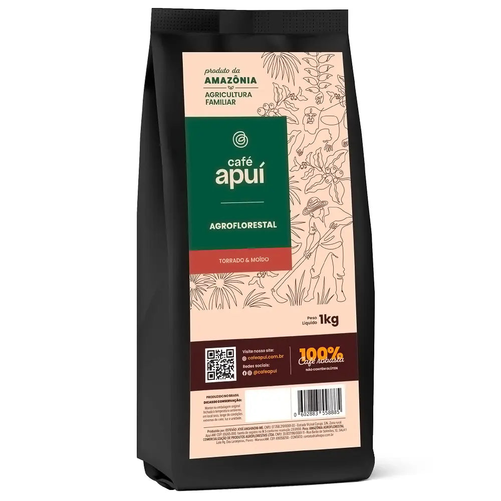 Café Apuí Agroflorestal Torrado e Moído 1kg