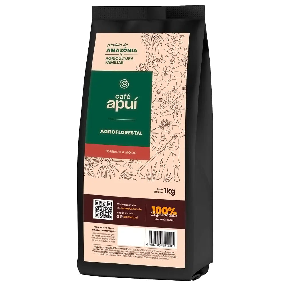 Apuí Agroflorestal Coffee Roasted and Ground 1kg