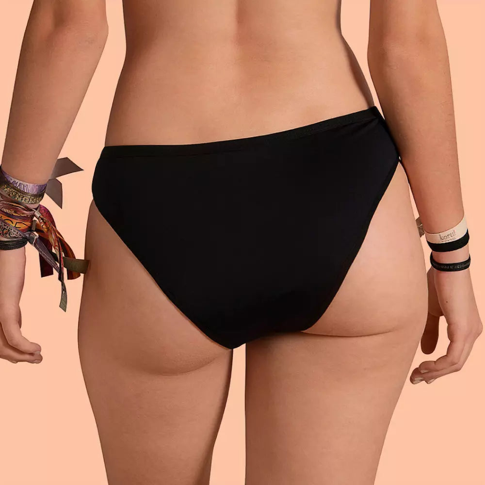 Bela Gil Korui Basic Black Absorbent Panties - XS to 2XXL