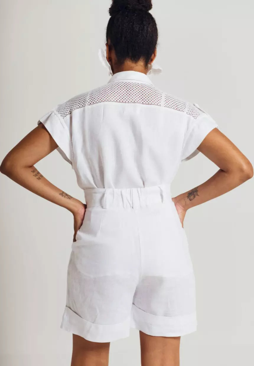 Morada Pure Linen White Shirt - S/M/L/XL