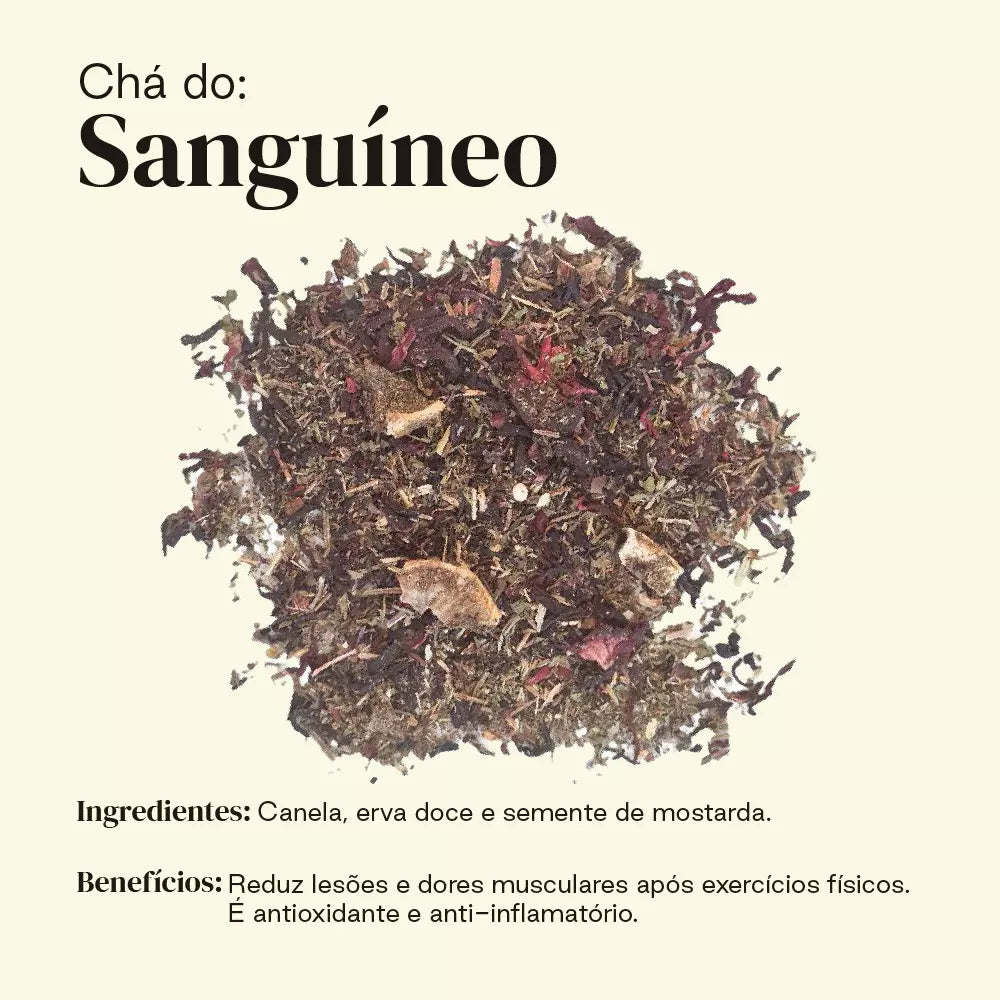 Chá do Sanguíneo Hortelã-Pimenta e Limão Chagran Natural 50g