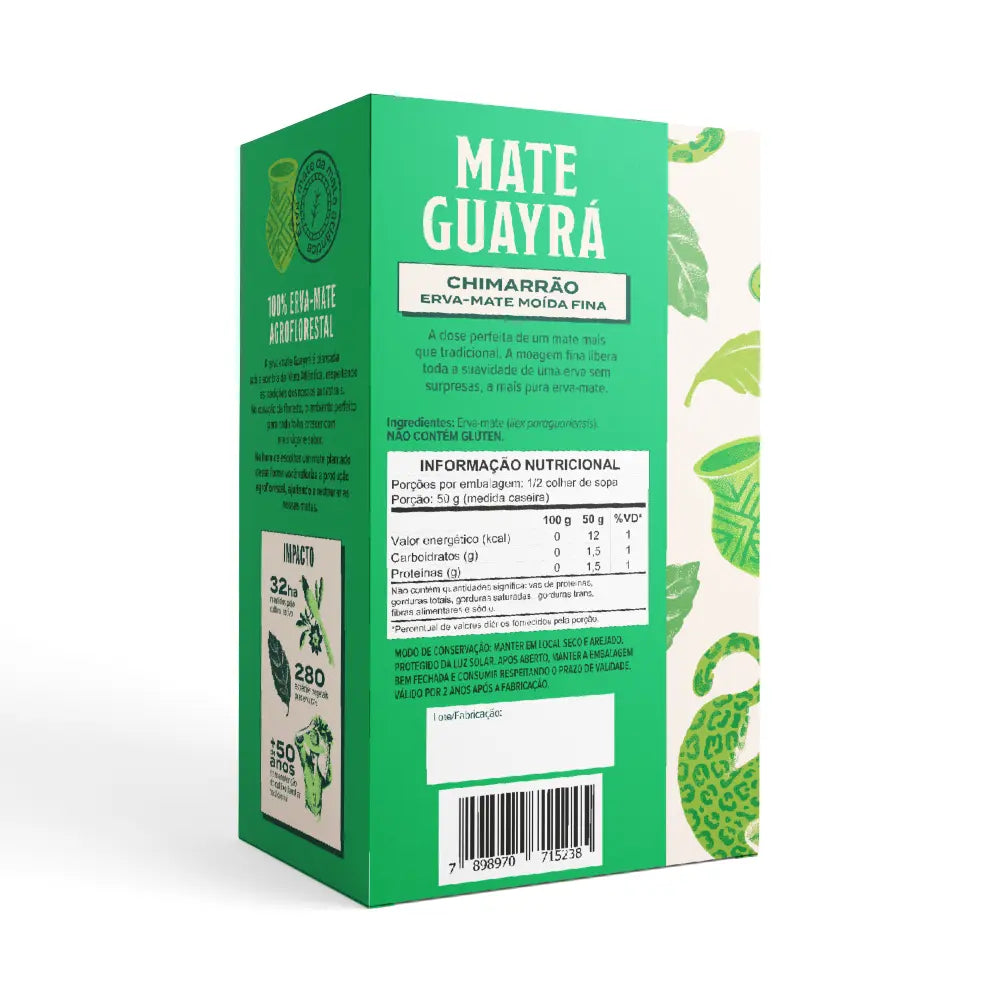 Chimarrão Organic and Agroforestry Mate Guayrá Fine Ground Herb 500g