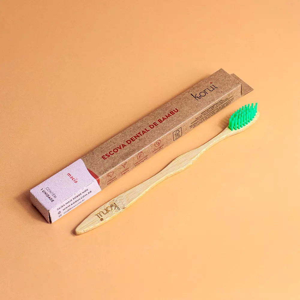 Escova de Dente de Bambu Korui Artesanal e Natural