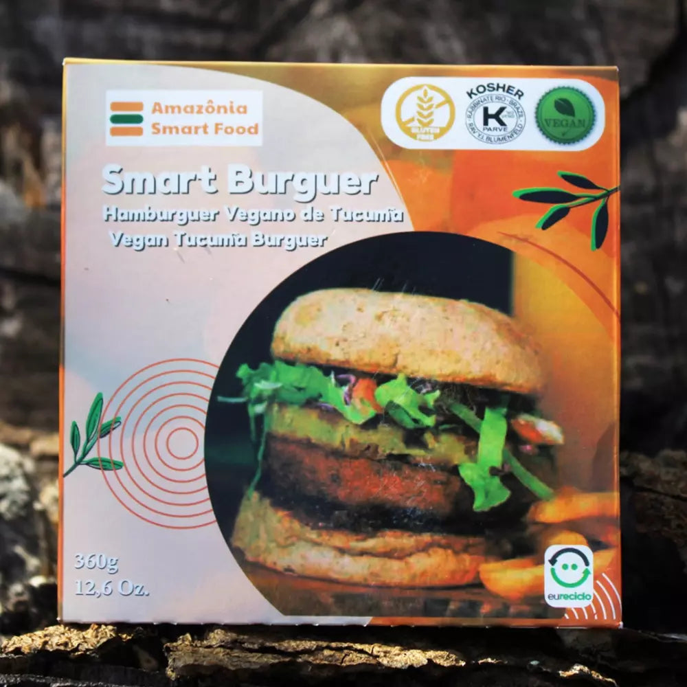 Hambúrguer Vegano de Tucumã Amazônia Smart Food Plant Based Sem Glúten 360g