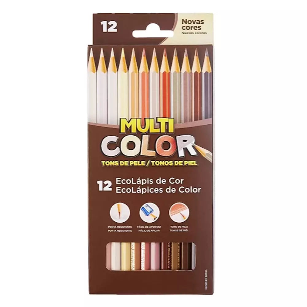 Colored Pencils Skin Tones Ecolápis Owlinha Toys 12 Shades