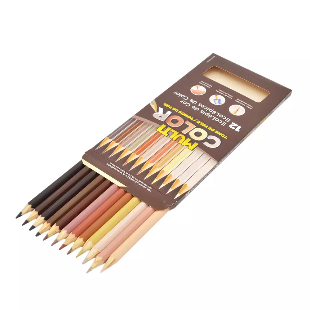 Colored Pencils Skin Tones Ecolápis Owlinha Toys 12 Shades