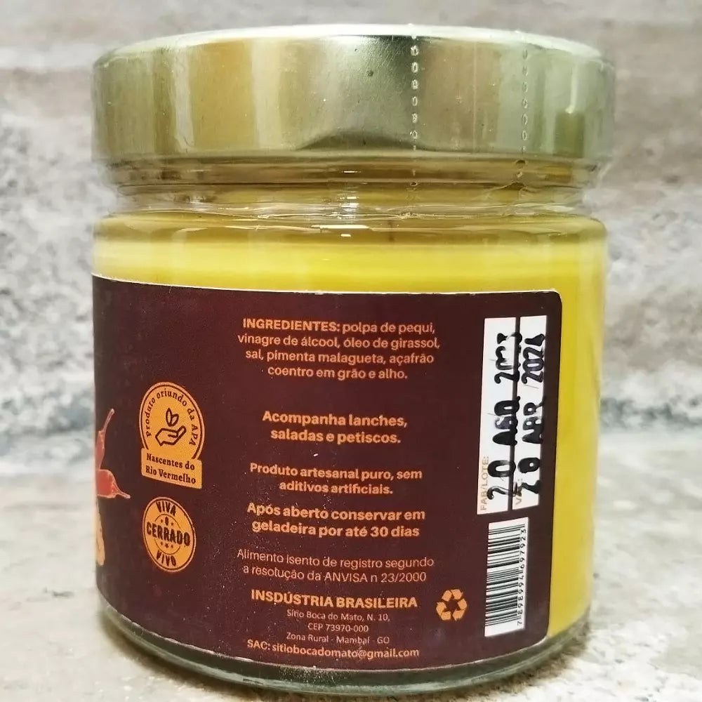 Pasta de Pequi com Pimenta Vegana Artesanal Sítio Boca do Mato 200g