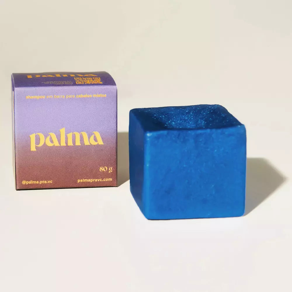 Shampoo em Barra para Cabelos Mistos Palma Vegano Extrato de Romã 80g