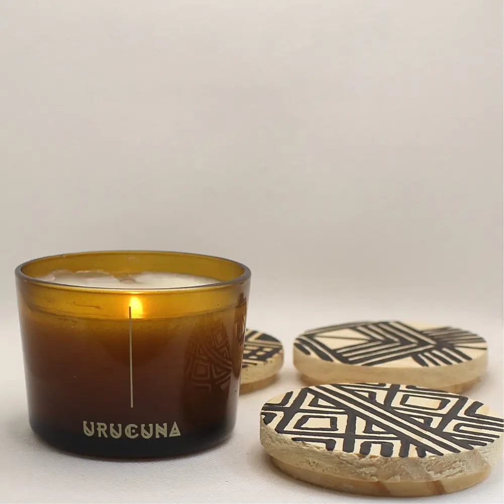 Urucuna Natural Handmade Massage Candle - Coconut Vegetable Wax 100g