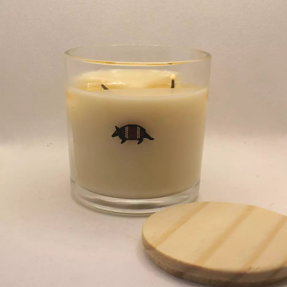Forest Protection Handmade Massage Candle in Urucuna Glass Cup - Tucumã Butter 180g