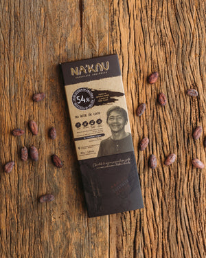 Chocolate Na'kau 54% Cacau ao Leite de Coco Vegano 5g/40g/80g