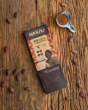 Chocolate Na'kau 72% Cacau com Pimenta Baniwa Vegano 5g/40g/80g